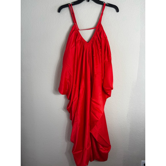 Women's The Drop Fiesta Size Cowl Dress Red Size M - Picture 2 of 8